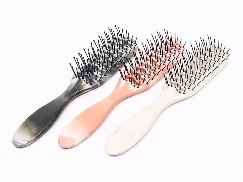Plastic Natural Vented Paddle Hair Brush para sa Makapal na Buhok