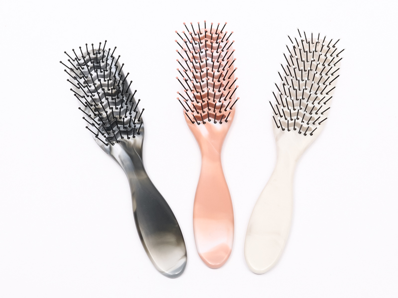 Plastic Natural Vented Paddle Hair Brush para sa Makapal na Buhok