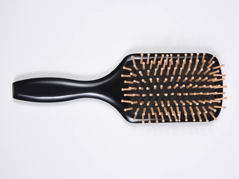 Wooden Handle Paddle Hair Straightener Brush