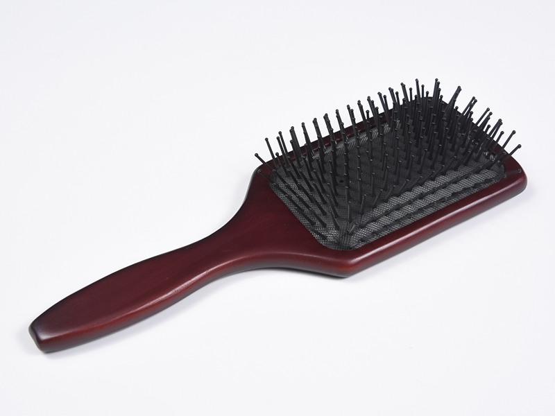 Malaking Bamboo Wood Massage Detangling Hair Brush