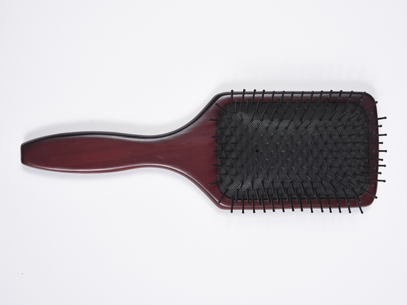Malaking Bamboo Wood Massage Detangling Hair Brush