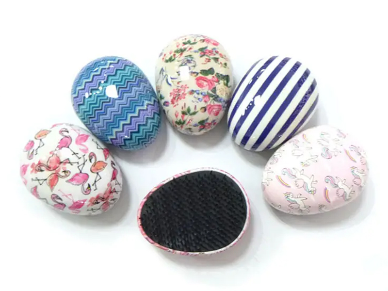 Mini Detangling Egg Shape Round Hair Brush