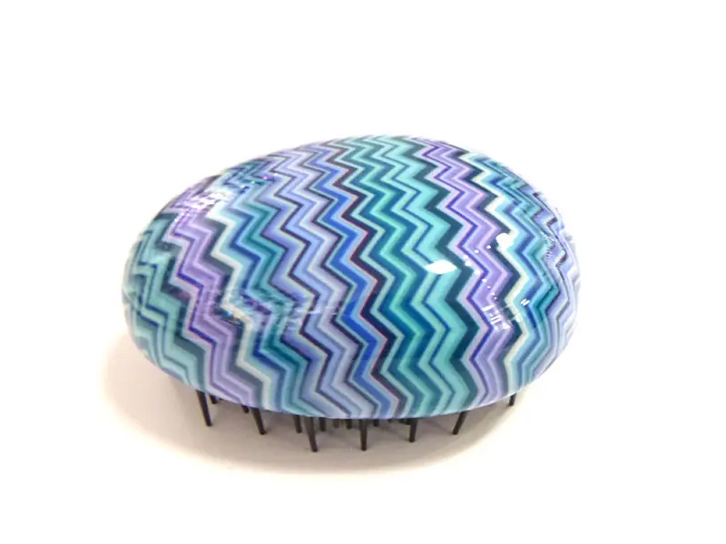 Mga Bata na Transparent na Lavender Colored Detangler Egg Small Hair Brush