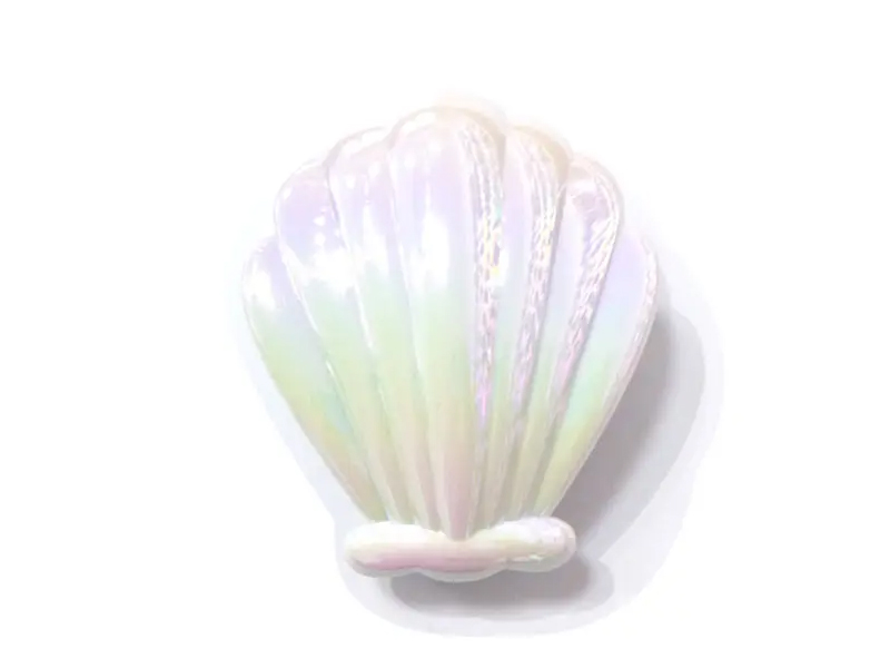 Naka-Electroplated na Mini Detangling Kids Hair Brush na Hugis Shell