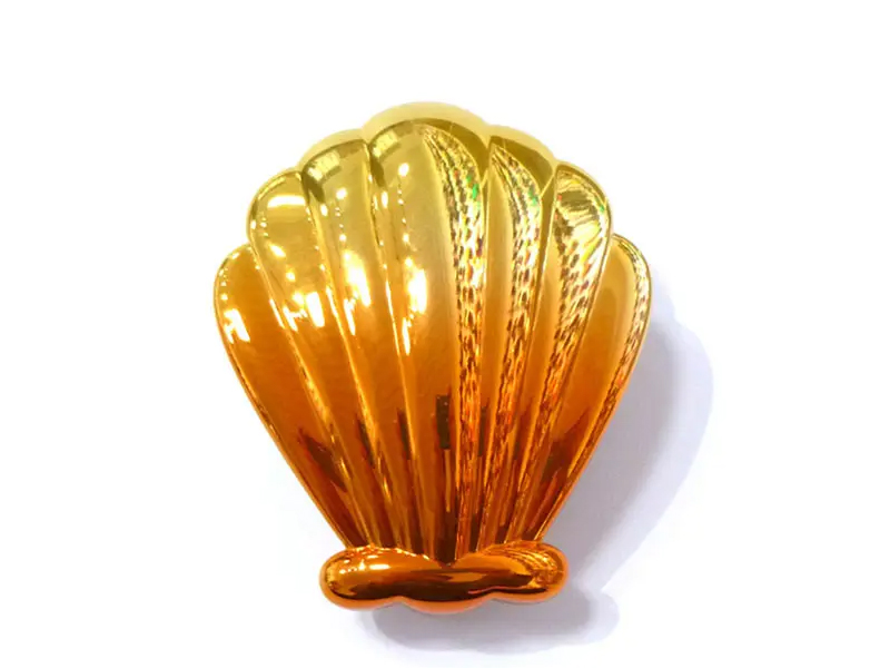 Naka-Electroplated na Mini Detangling Kids Hair Brush na Hugis Shell