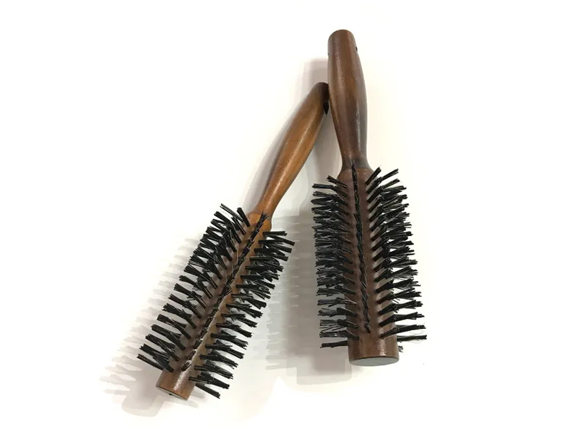 Bamboo Bristle Dye Round Synthetic Hair Brush