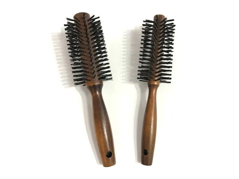 Bamboo Bristle Dye Round Synthetic Hair Brush