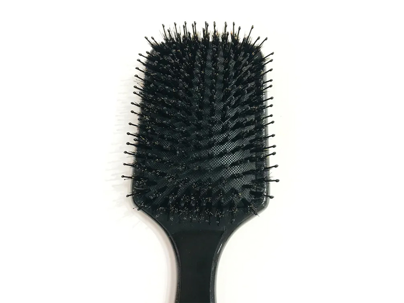 Boar Bristle Massage Wooden Paddle Detangler Bamboo Hair Brush