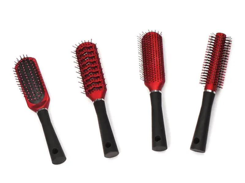 Rubber Coating Plastic Cushion at Vent Hair Brush Set
