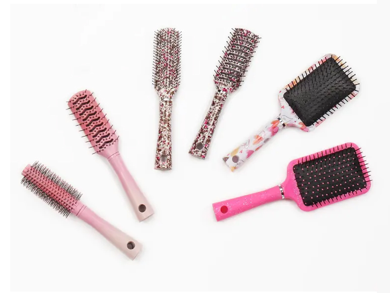 Iba't ibang Fancy Plastic Hair Brush Set