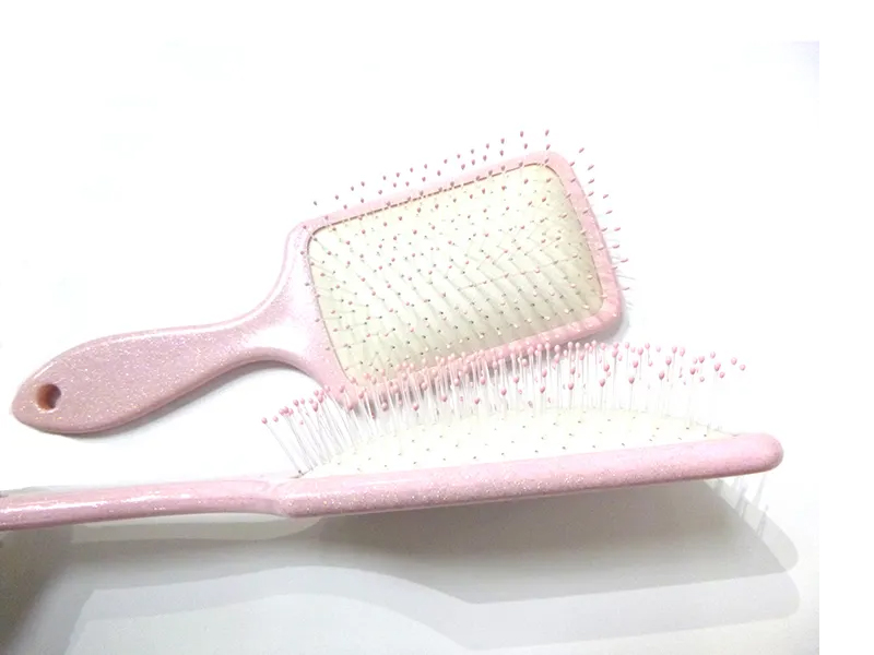 Pink Plastic Fancy Paddle Hair Brush