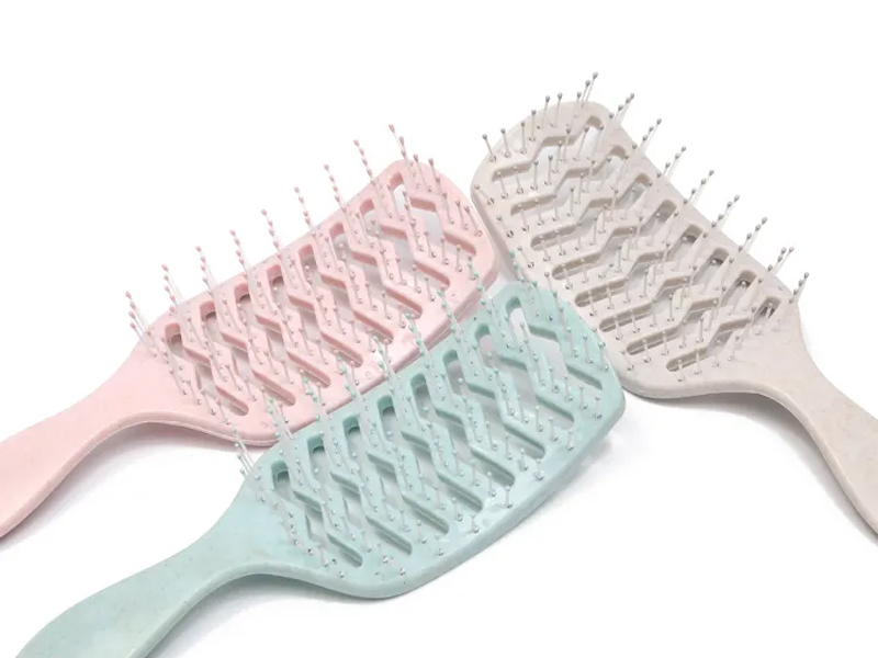 Color Massage Curved Detangling Hair Brush