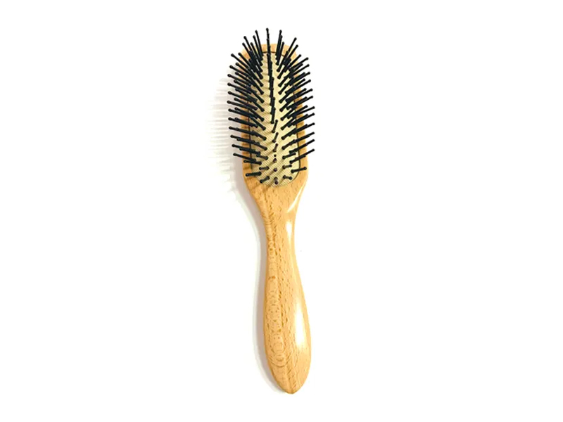 Men Wooden Detangle Cushion Brush ng Buhok