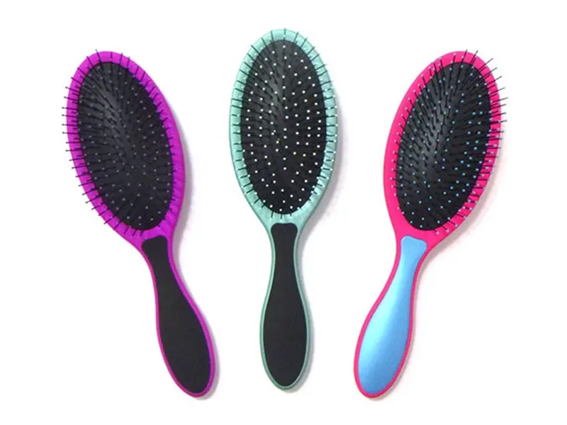 360 Tangle Multi Color Oval Black Wave Hair Brush Denman