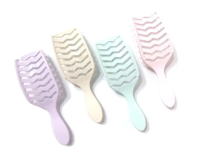 Eco-friendly na Waterproof Massage Plastic Portable Abs Pink Detangling Hair Brush