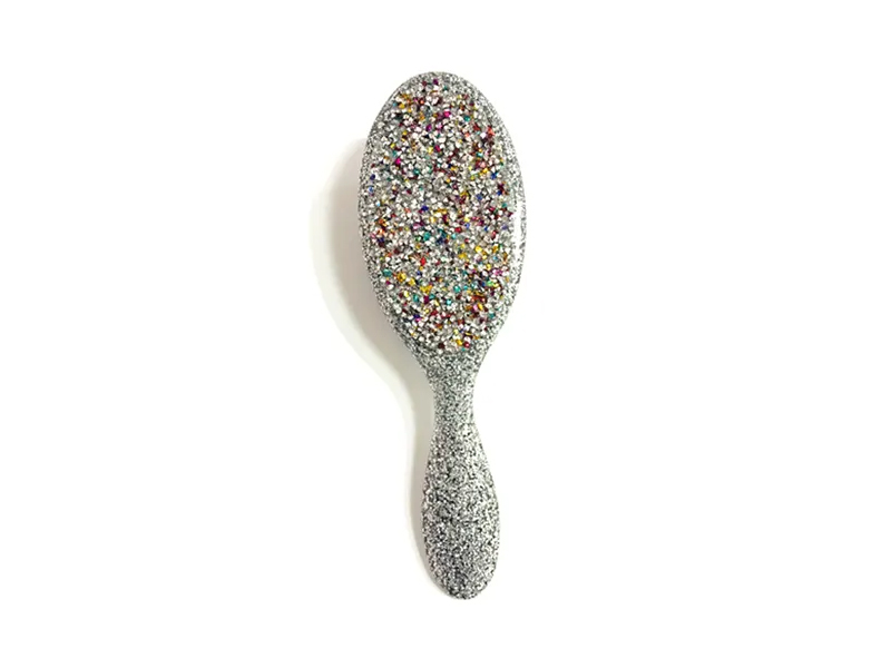 Alahas Bling Oval Plastic Hair Brush na May Handle