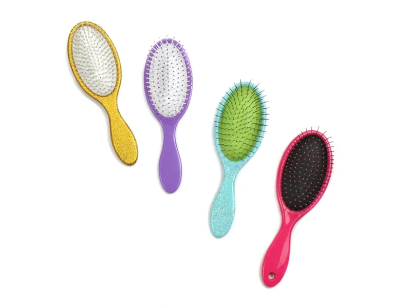 Magarbong Naka-print na Makintab na Oval Detangling Brush