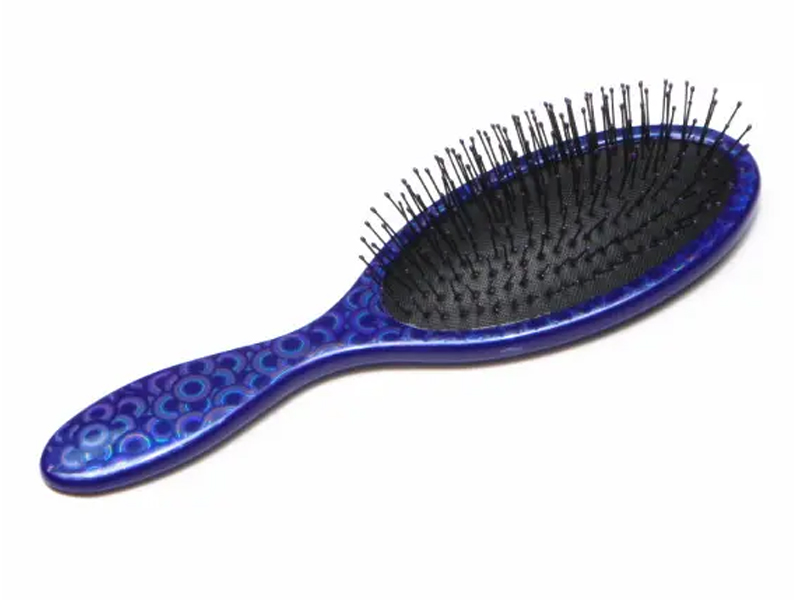 Magarbong Naka-print na Makintab na Oval Detangling Brush