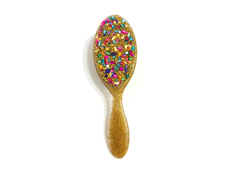 Alahas Bling Oval Plastic Hair Brush na May Handle