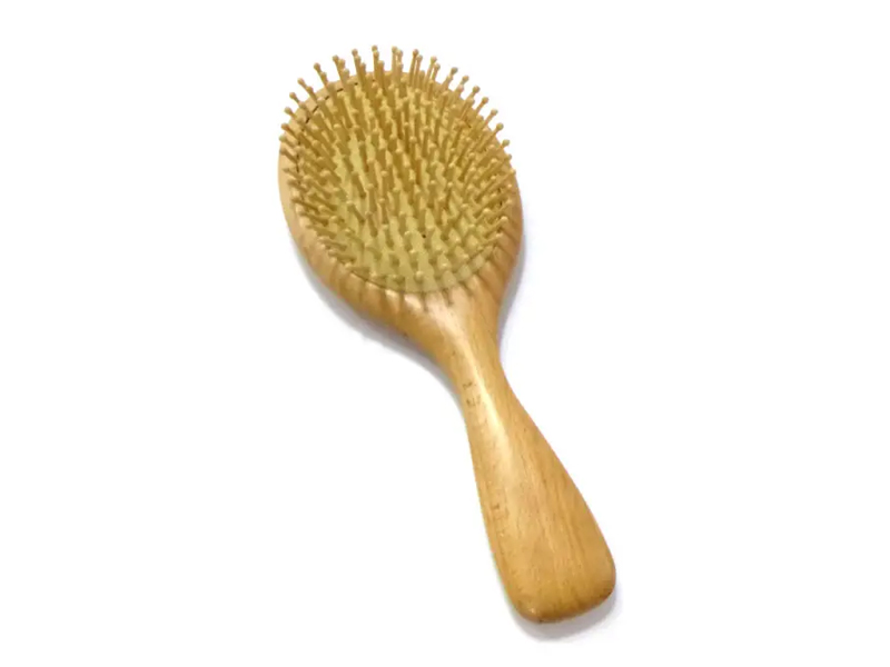 Wooden Detangling Oval Boar Bristle Hair Brush