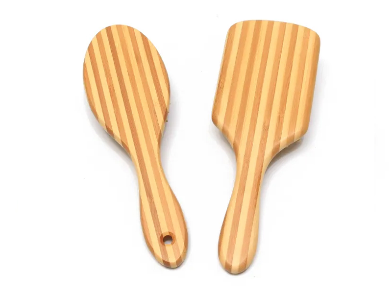 Mga Produktong Pangmasahe ng Bamboo anit na Wood Hair Brush